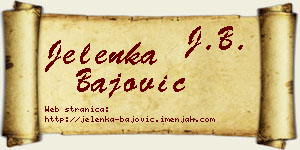 Jelenka Bajović vizit kartica